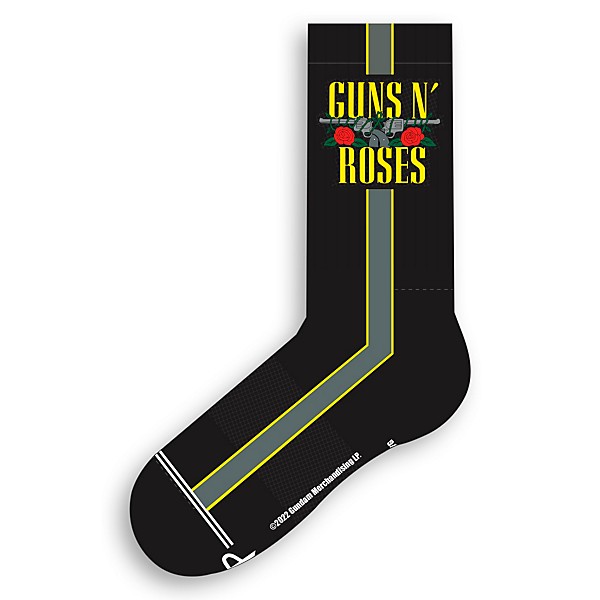 Perri's Guns N' Roses Side Stripe Short Crew Socks Black