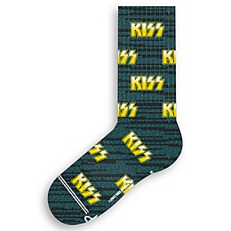 Perri's KISS All-Over Logo Short Crew Socks Grey