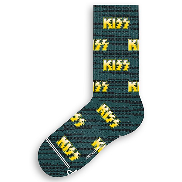 Perri's KISS All-Over Logo Short Crew Socks Grey