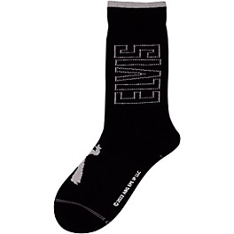 Perri's Metallic Elvis Stage Lights Crew Socks Black/Silver Perri's Metallic Elvis Stage Lights Crew Socks Black/Silver