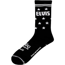 Perri's Elvis "The King" Crew Socks Black/White Perri's Elvis "The King" Crew Socks Black/White