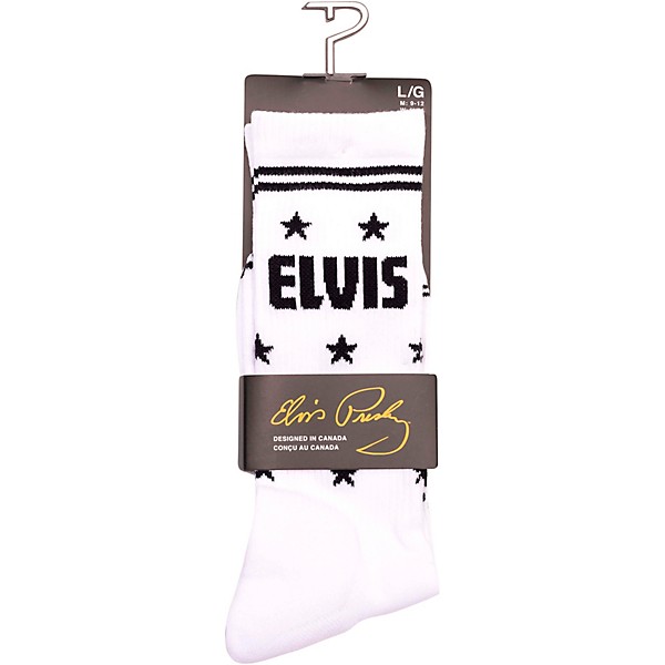 Perri's Elvis "The King" Crew Socks White/Black