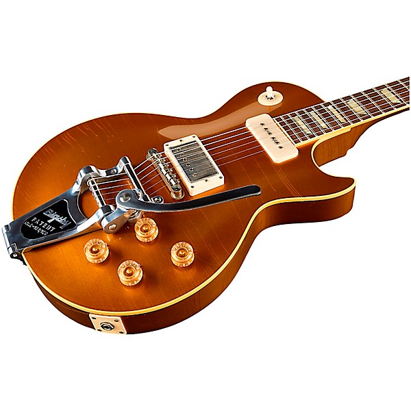 Gibson Custom M2M Murphy Lab Fifty-Five Les Paul Standard Bigsby Ultra Light Aged Electric Guitar Double Gold