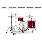 Ludwig Vistalite 50th Anniversary Pro Beat 3-Piece Shell Pack With 24" Bass Drum Red