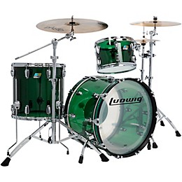 Ludwig Vistalite 50th Anniversary Fab 3-Piece Shell Pack With 22" Bass Drum Green