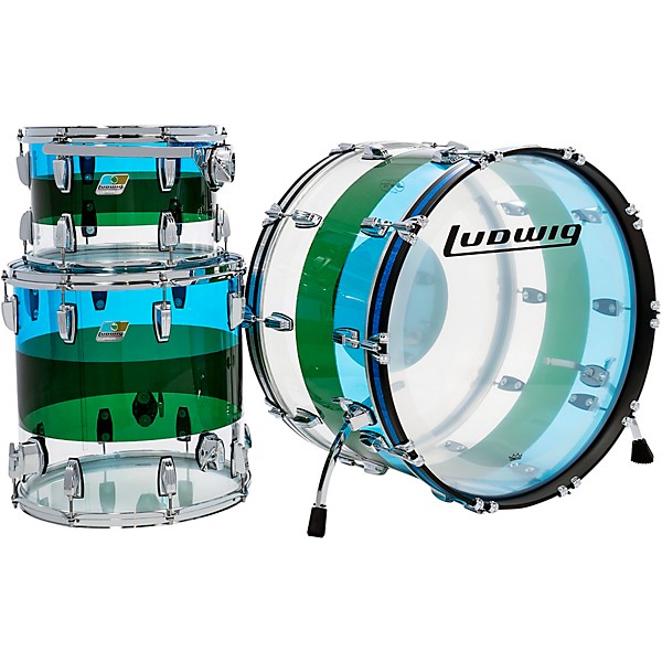 Ludwig Blue/Green/Clear Guitar Center
