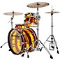 Ludwig Vistalite 50th Anniversary Fab 3-Piece Shell Pack With 22" Bass Drum Red/Yellow/Red