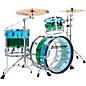 Ludwig Vistalite 50th Anniversary Fab 3-Piece Shell Pack With 22" Bass Drum Blue/Green/Clear thumbnail