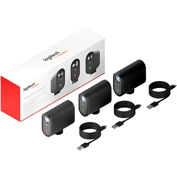 Logitech Mevo Start All-In-One Full HD Live Streaming Camera, 3-Pack
