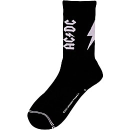 Perri's ACDC Lightning Strikes Crew Socks Black/White