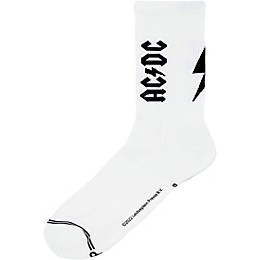 Perri's ACDC Lightning Strikes Crew Socks White/Black