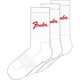 Perri's Fender Classic Crew Socks White/Red Perri's Fender Classic Crew Socks White/Red