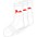 Perri's Fender Classic Crew Socks White/Red Perri's Fender Classic Crew Socks White/Red