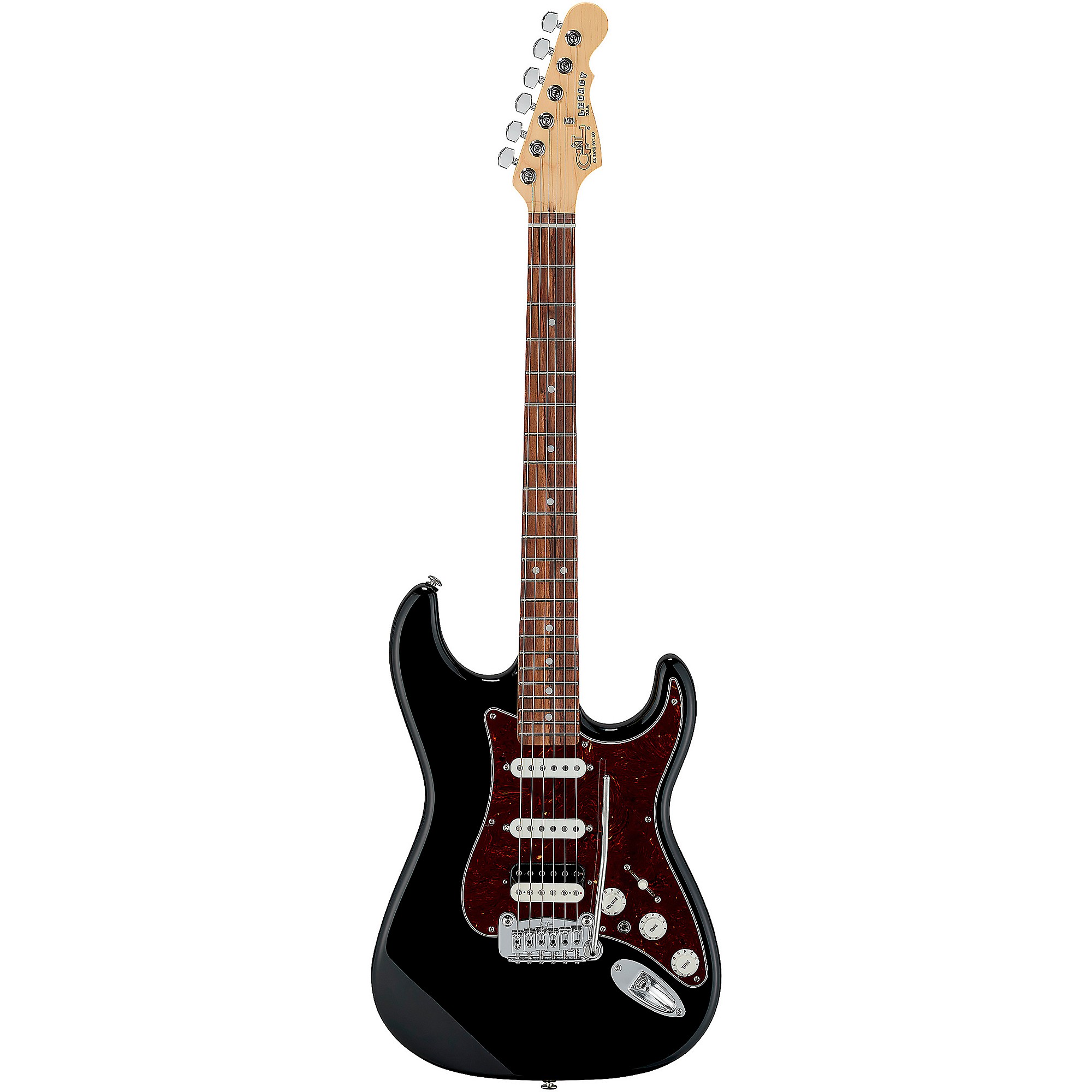 G&L USA Legacy HSS RMC Buckeye Burl Electric Guitar Blackburst