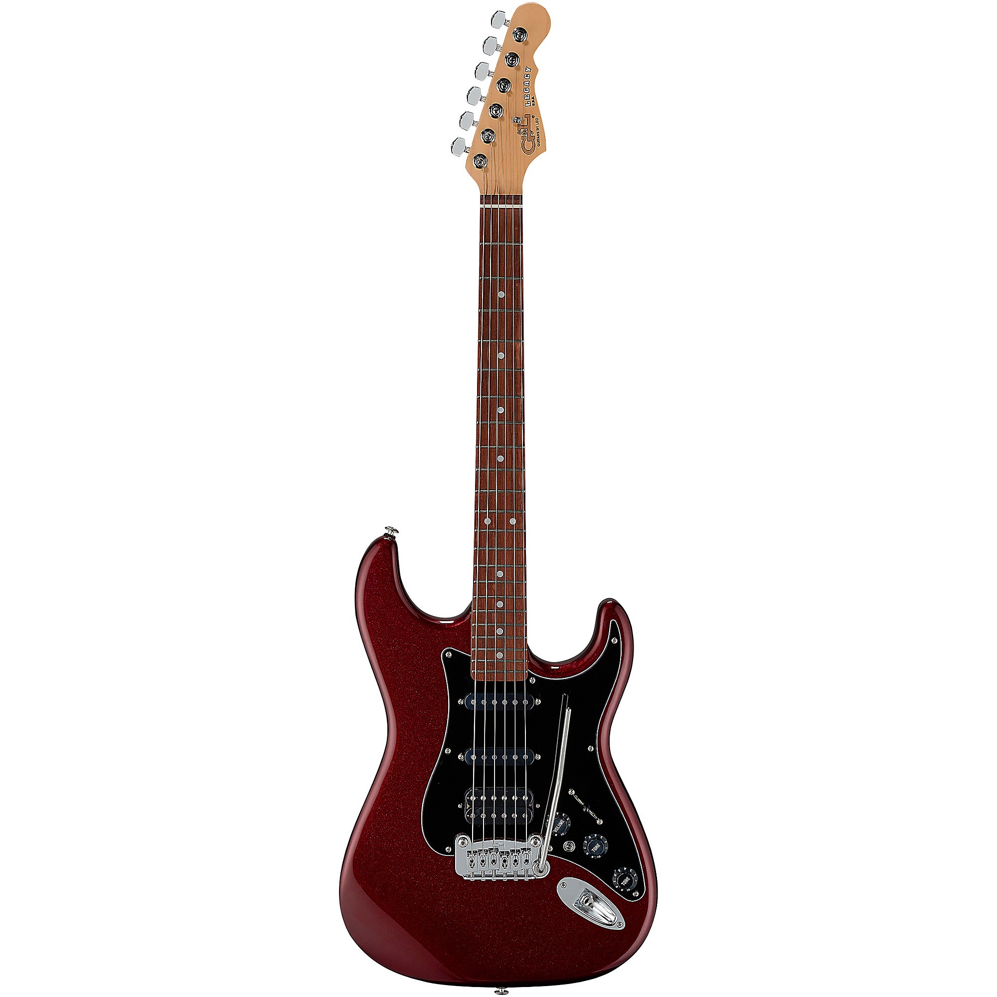 G&L Fullerton Deluxe Legacy HSS Electric Guitar Ruby Red