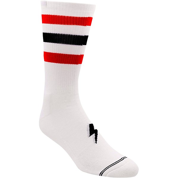 Perri's ACDC High Voltage Crew Socks Black/White/Red