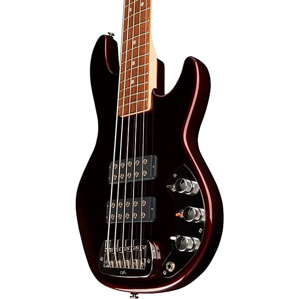 G&L CLF Research L-2500 Series 750 5-String Electric Bass Guitar Ruby Red Metallic