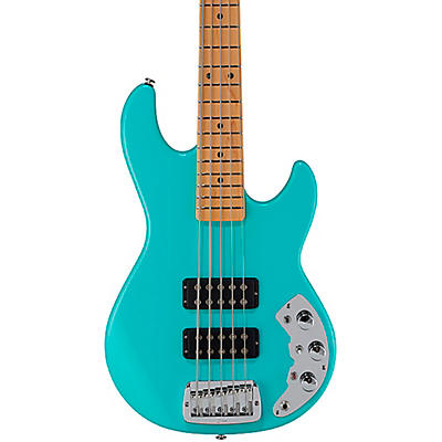 G&L Clf Research L-2500 5 String Maple Fingerboard Electric Bass Turquoise for sale