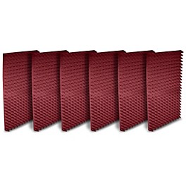 Auralex Studiofoam Pyramids 24"x48"x2" Acoustic Pane... Auralex Studiofoam Pyramids 24"x48"x2" Acoustic Panel 6-Pack Burgundy