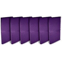 Auralex Studiofoam Pyramids 24"x48"x2" Acoustic Panel ... Auralex Studiofoam Pyramids 24"x48"x2" Acoustic Panel 6-Pack Purple