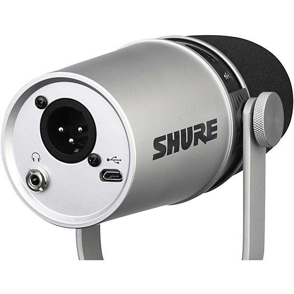 Shure Recording Bundle with MV7 Podcast Microphone & SRH440A Studio Headphones Silver