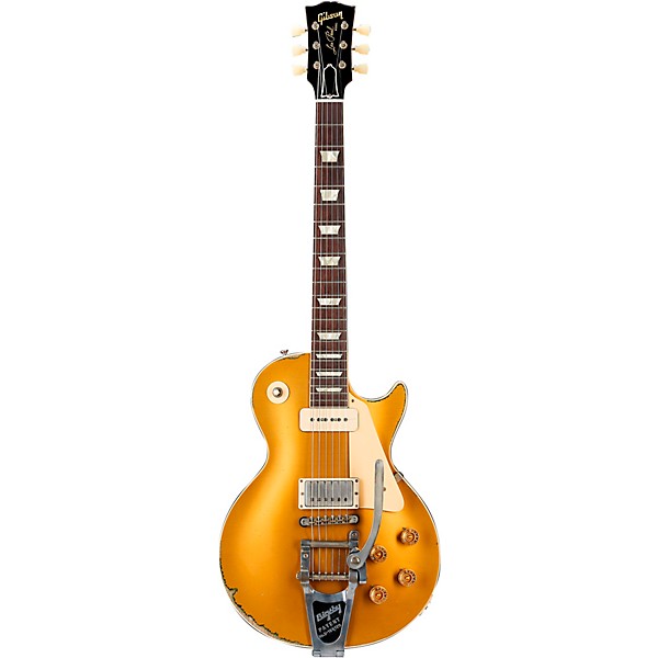 Gibson Custom Sergio Vallin 1955 Les Paul Standard Bigsby Electric Guitar Gold