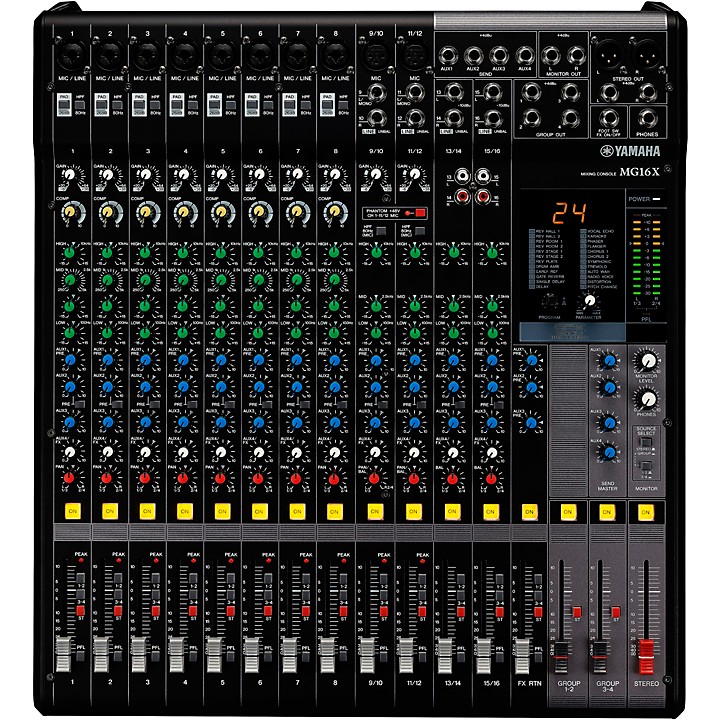 Yamaha MG16X CV 16-Input 4-Bus Mixer With Effects | Guitar Center