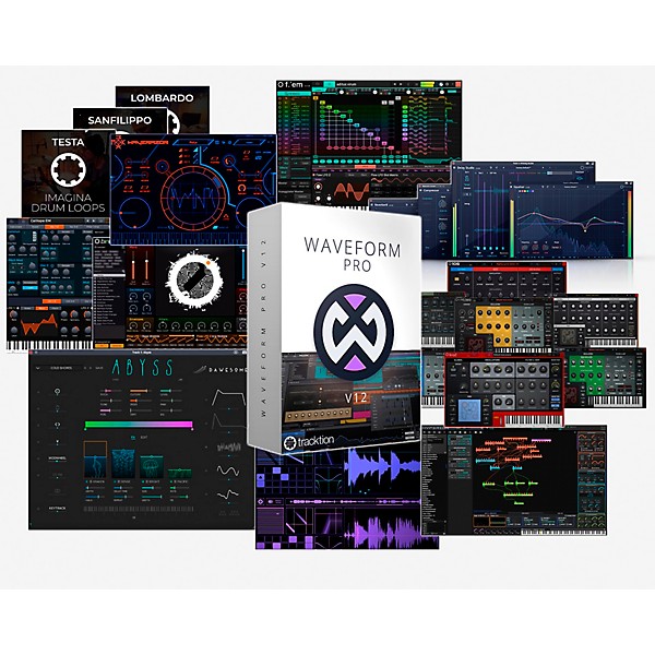Tracktion Waveform Pro 12 + Studio Content Software Bundle