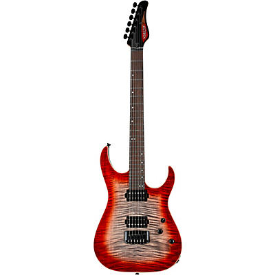 Schecter Guitar Research Custom Shop Sunset 24-6 Hipshot Electric Guitar Red Stain Black Burst for sale
