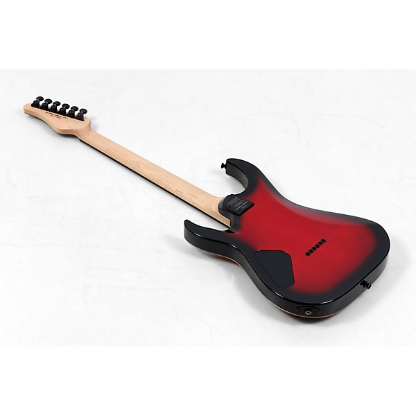 Open Box Schecter Guitar Research Custom Shop Sunset 24-6 Hipshot Electric Guitar Level 3 Red Stain Black Burst 197881526047