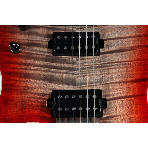 Open Box Schecter Guitar Research Custom Shop Sunset 24-6 Hipshot Electric Guitar Level 3 Red Stain Black Burst 197881526047