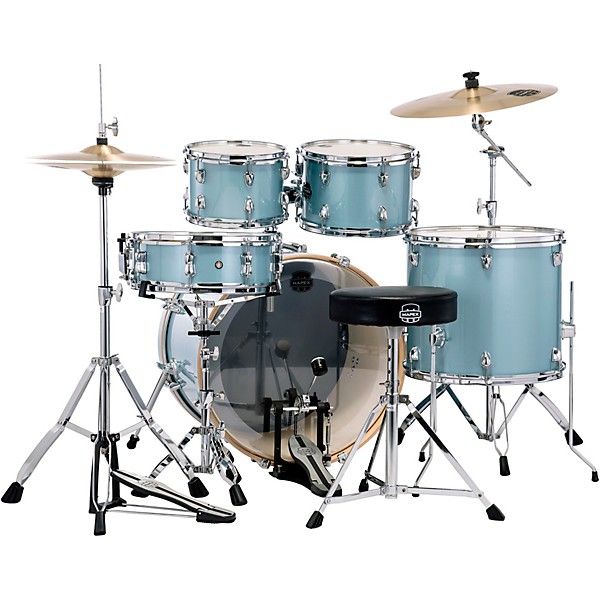 Mapex Venus 5-Piece Rock Drum Set With Hardware and Cymbals Aqua Blue Sparkle