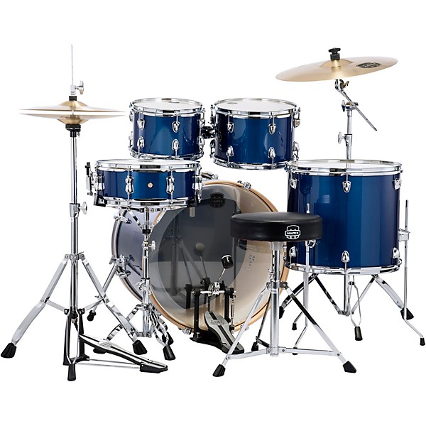 Mapex Venus 5-Piece Rock Drum Set With Hardware and Cymbals Blue Sky Sparkle