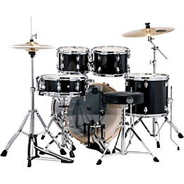 Mapex Venus 5-Piece Fusion Drum Set With Hardware and Cymbals Black Galaxy Sparkle