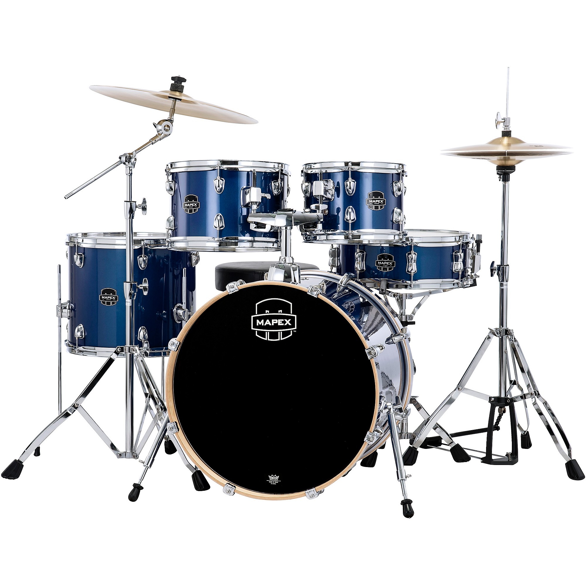 Mapex Venus 5-Piece Fusion Drum Set With Hardware and Cymbals Blue