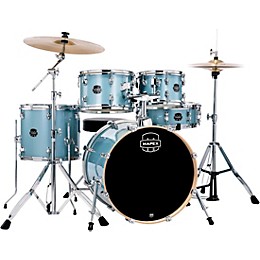 Mapex Venus 5-Piece Fusion Drum Set With Hardware and Cymbals Aqua Blue Sparkle