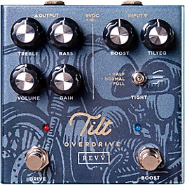 Open Box Revv Amplification Shawn Tubbs Signature Tilt Overdrive/Boost Effects Pedal Level 1 Charcoal Blue Sparkle