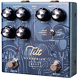 Open Box Revv Amplification Shawn Tubbs Signature Tilt Overdrive/Boost Effects Pedal Level 1 Charcoal Blue Sparkle