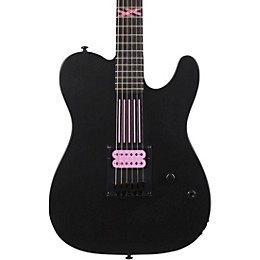 Schecter Guitar Research Machine Gun Kelly PT With Hot Pink Line Graphics Electric Guitar Satin Black