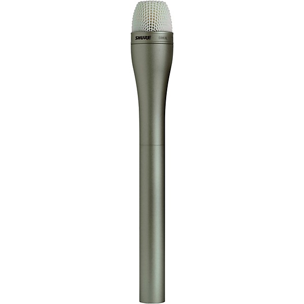 Shure SM63L Omnidirectional Dynamic Microphone with Extended Handle for Interviewing Champagne