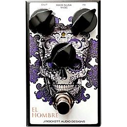 Open Box J.Rockett Audio Designs EL Hombre Overdrive Effects Pedal Level 1 Silver/Purple/White