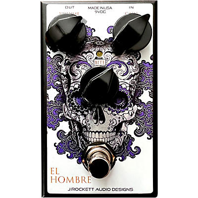 J.Rockett Audio Designs El Hombre Overdrive Effects Pedal Silver/Purple/White for sale