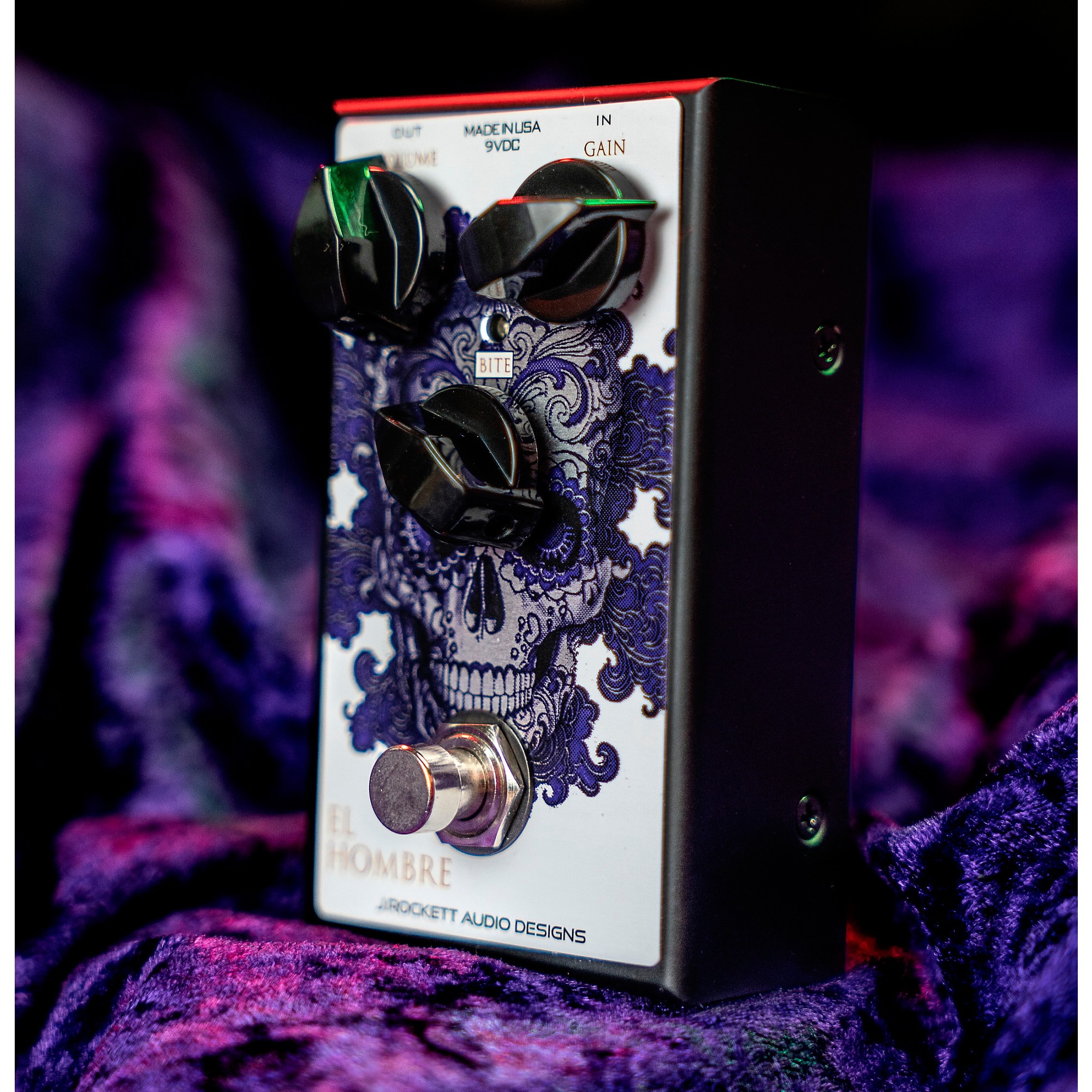 J.Rockett Audio Designs EL Hombre Overdrive Effects Pedal Silver
