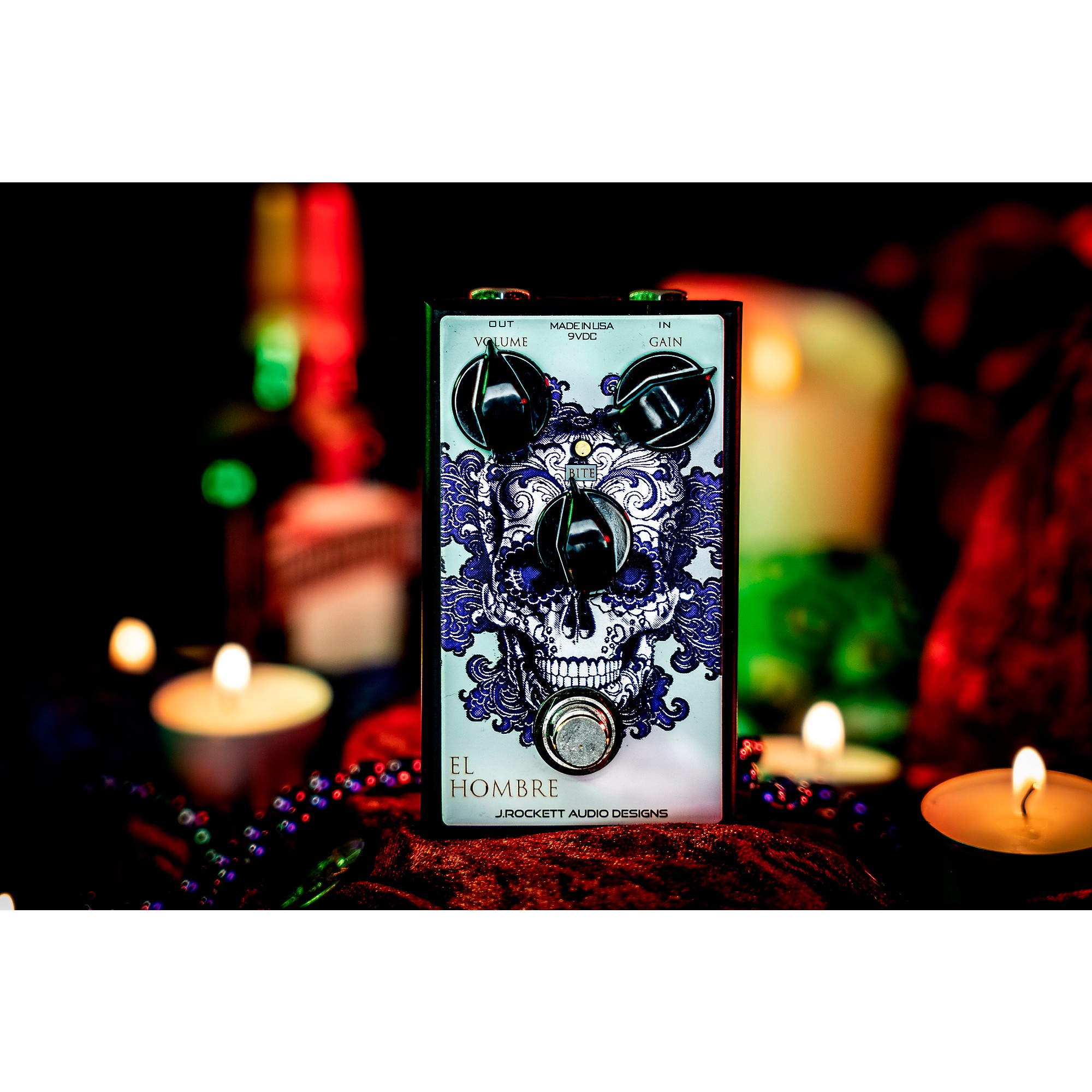 J.Rockett Audio Designs EL Hombre Overdrive Effects Pedal Silver