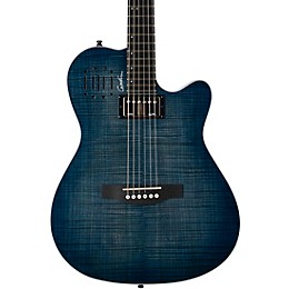 Godin A6 Ultra Acoustic Electric Guitar Denim Blue Flame