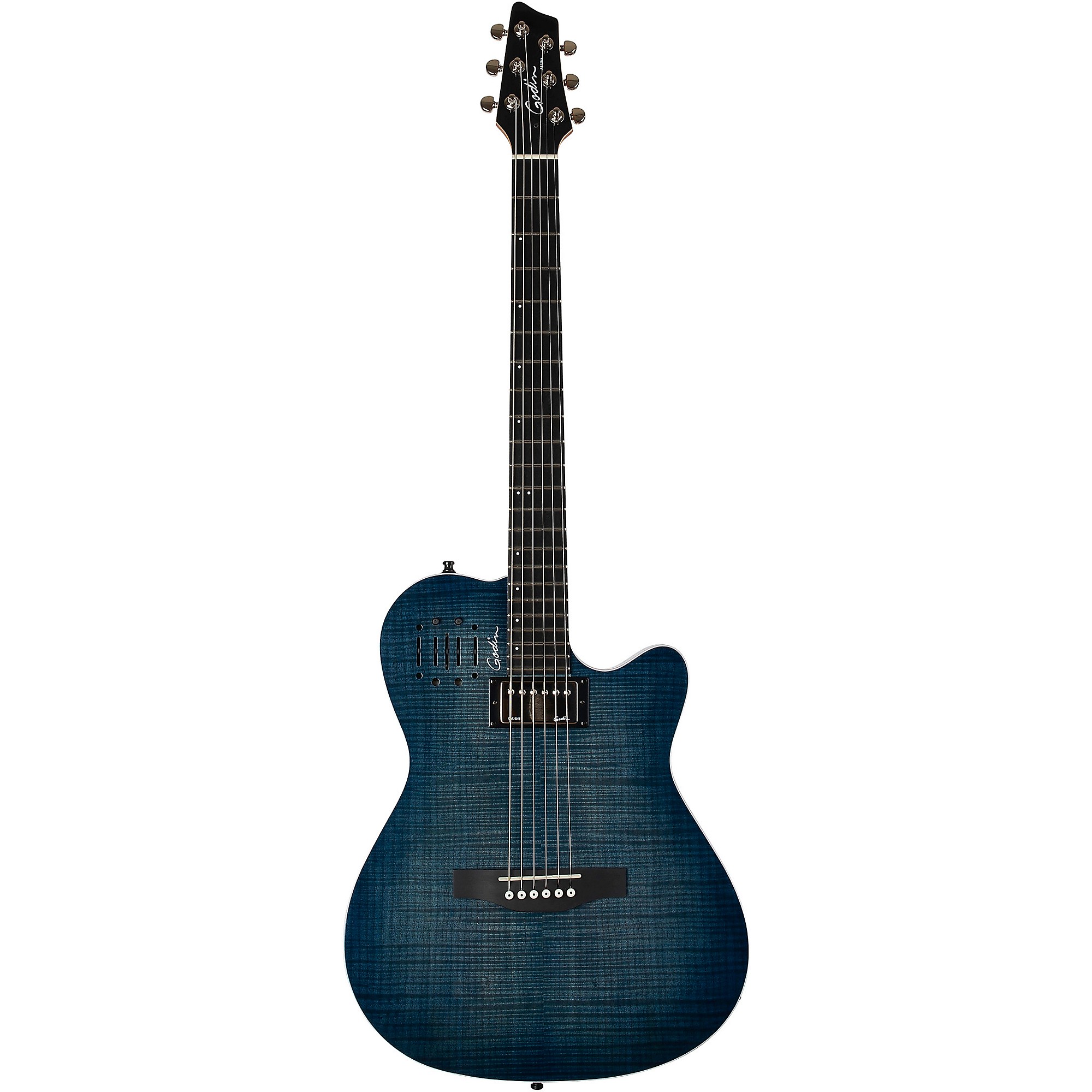 ギター Godin A6Ultra DenimBlue 25th Anniversary Open Box Godin A6 Ultra Acoustic Electric Guitar Denim Blue Flame