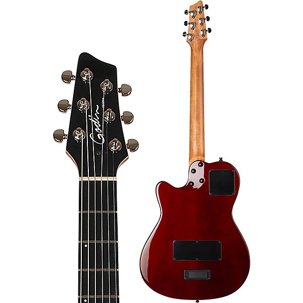 Godin A6 Ultra Acoustic Electric Guitar Denim Blue Flame