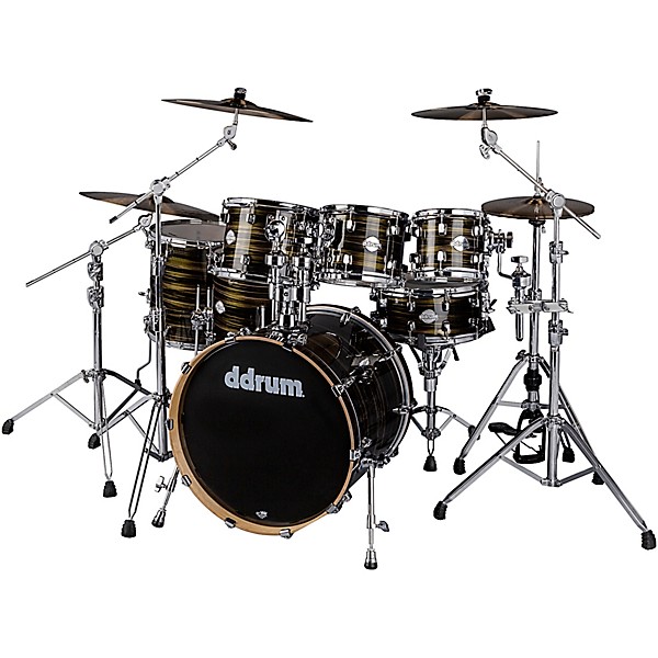 ddrum Dominion Birch 6-Piece Shell Pack With Free 8" Tom Brushed Olive Metallic