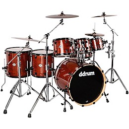 ddrum Dominion Birch 7-Piece Shell Pack - Inferno Red Pearl