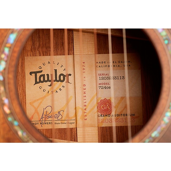 Taylor 724ce Koa Grand Auditorium Acoustic-Electric Guitar Natural